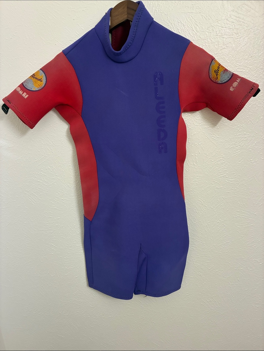 Woman’s Small Shorty Wetsuit – Purple & Red